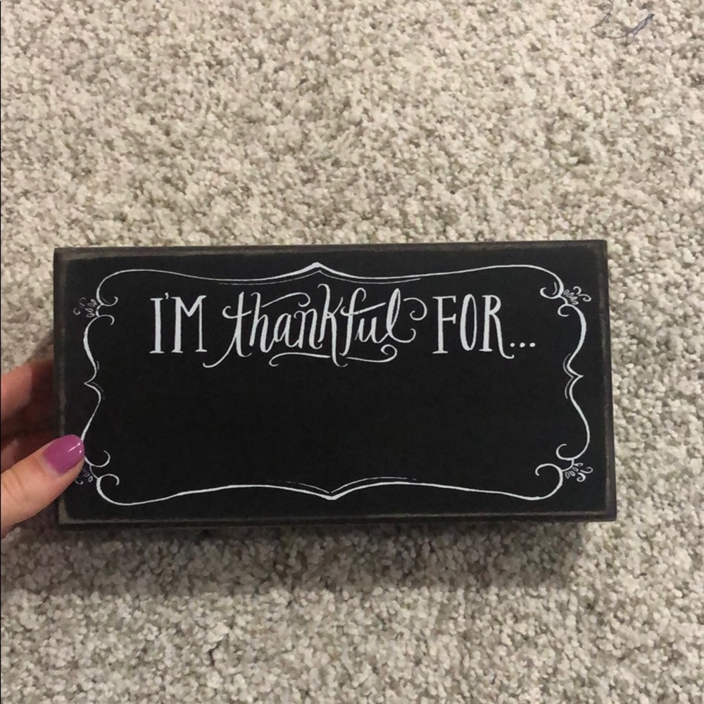 Home/office chalk board decor sign